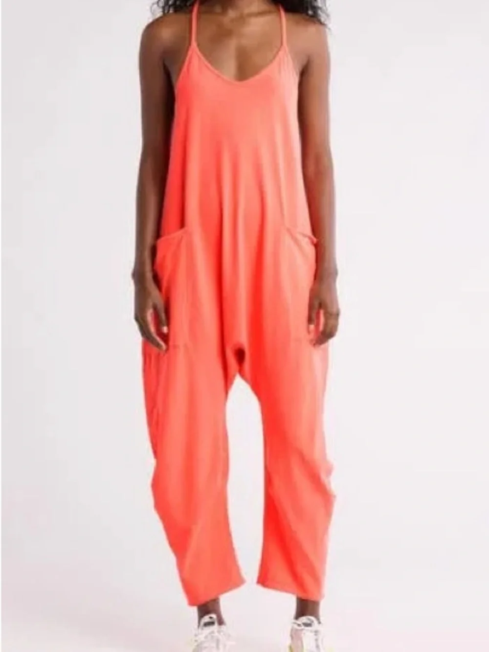 🚨RARE!🚨NWT Free People Movement Hot Shot Onesie Sz S Hot Watermelon - Picture 6 of 7